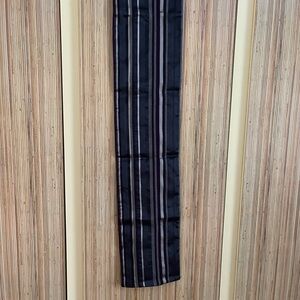 Robert Graham Black and Gray Striped Scarf